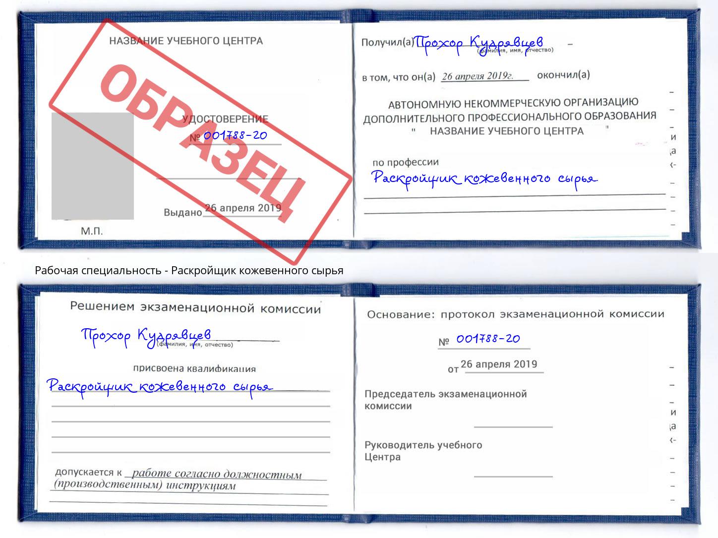 Раскройщик кожевенного сырья Свободный