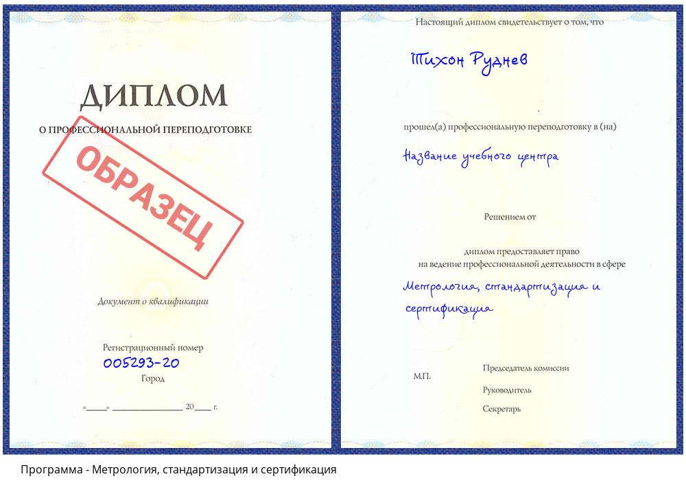 Метрология, стандартизация и сертификация Свободный